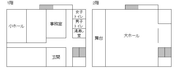 花みずき会館のフロア図