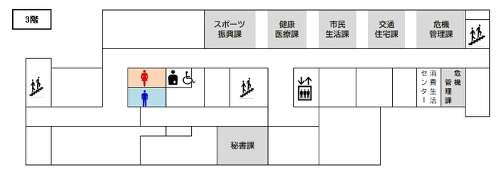 本庁舎3階フロア図