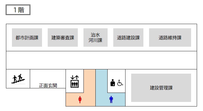 第二庁舎1階フロア図