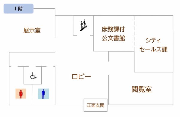 公文書館1階フロア図